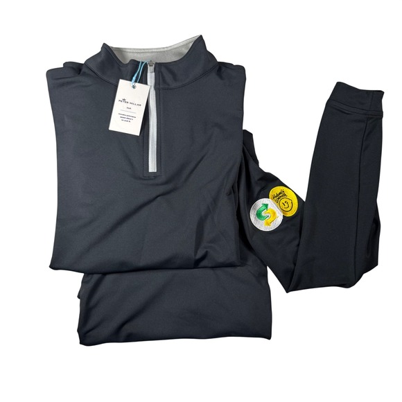 Peter Millar Other - Lot of 2 Peter Millar Quarter Zip Pullovers Youth XL Black NWT Subway Patch